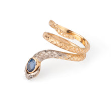 Charger l&#39;image dans la galerie, Bague serpent bi-colore en saphir
