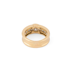 Bague solitaire ornée d'un diamant taille brillant d'environ 1,21 cts