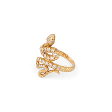 Charger l&#39;image dans la galerie, Bague serpent en diamant et or jaune
