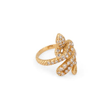 Charger l&#39;image dans la galerie, Bague serpent en diamant et or jaune

