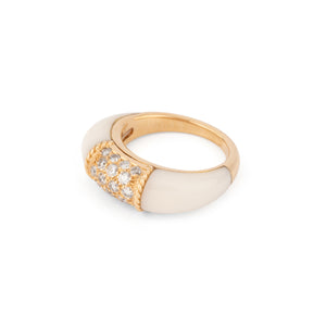 Bague Van Cleef & Arpels Philippine en or jaune et Ivoire