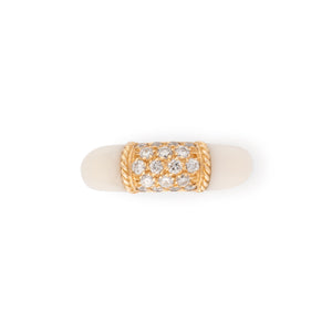 Bague Van Cleef & Arpels Philippine en or jaune et Ivoire