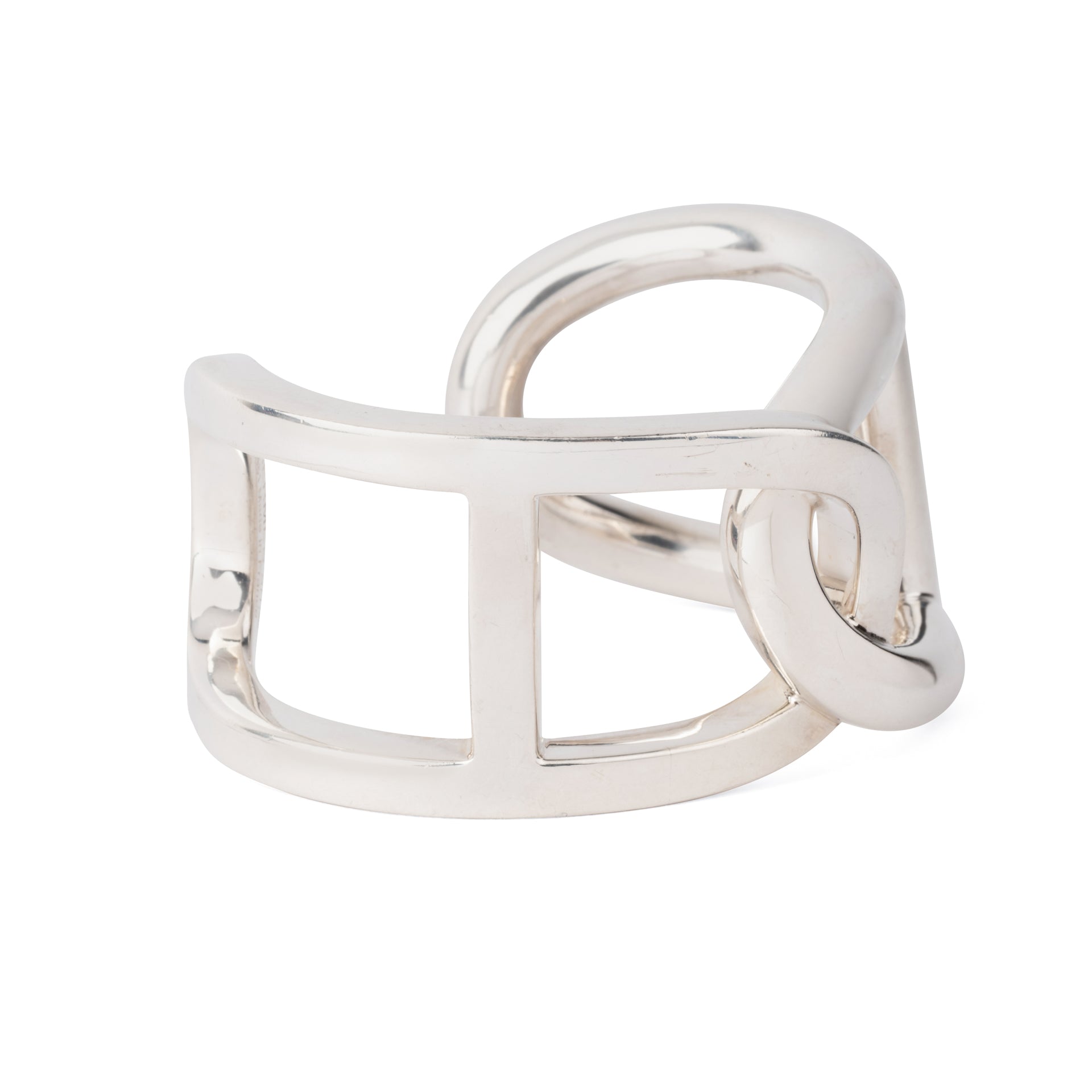 Bracelet jonc  en argent de la maison Hermès