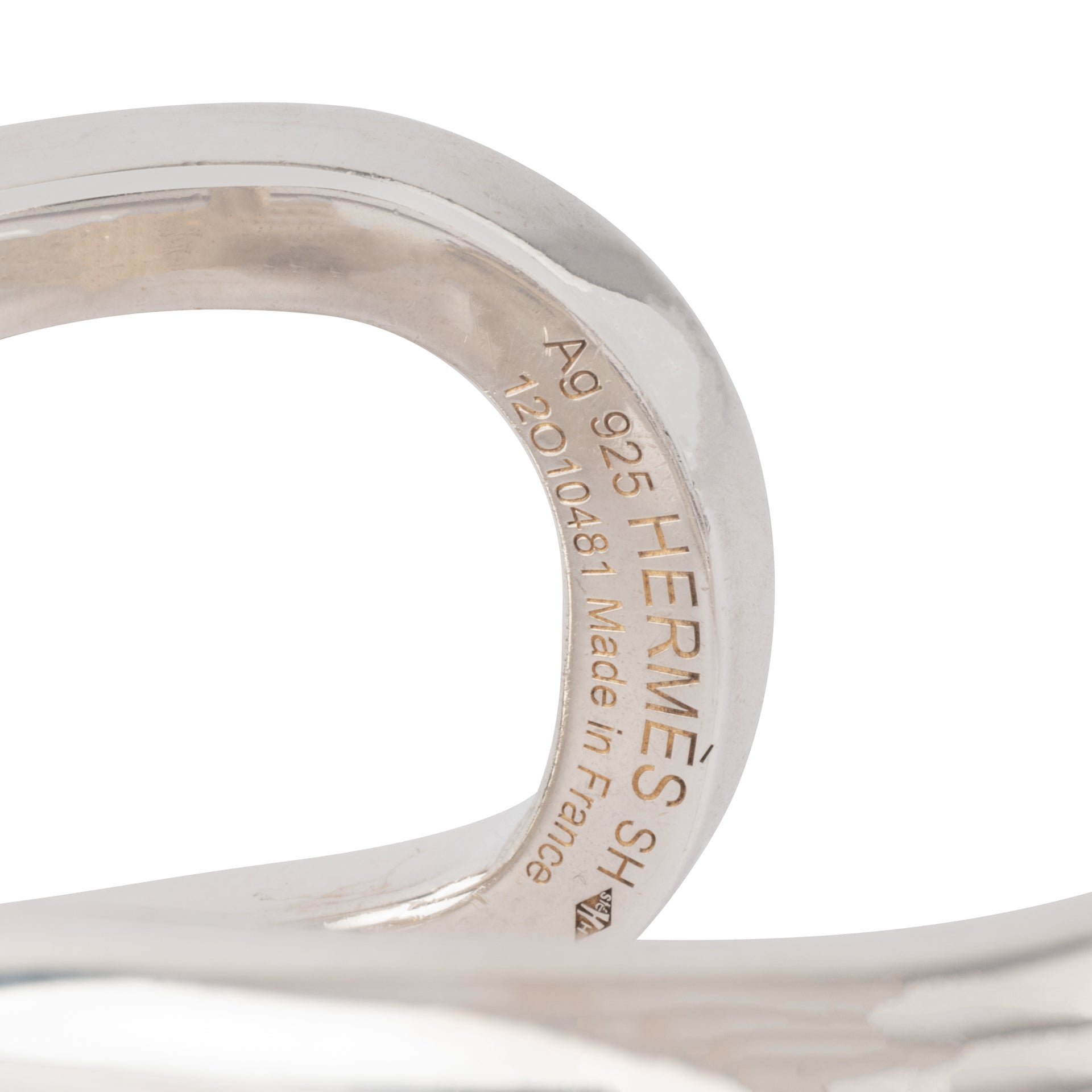 Bracelet jonc  en argent de la maison Hermès