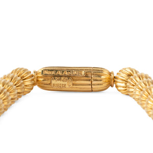 Collier en boules d'or jaunes ciselées de la maison Lalaounis