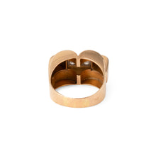 Charger l&#39;image dans la galerie, Bague Tank en or jaune et diamants
