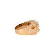 Charger l&#39;image dans la galerie, Bague Tank en or jaune et diamants
