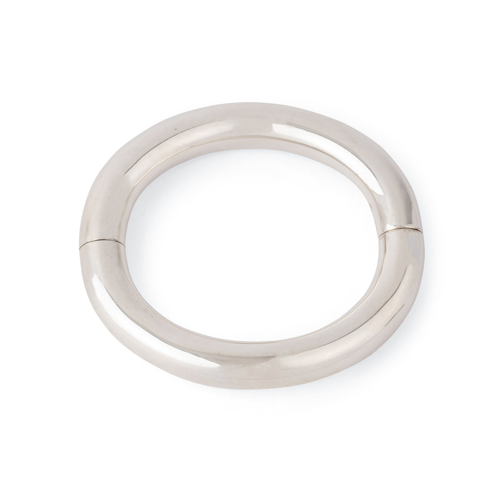 Bracelet jonc en argent de la maison Hermès,modèle Lima