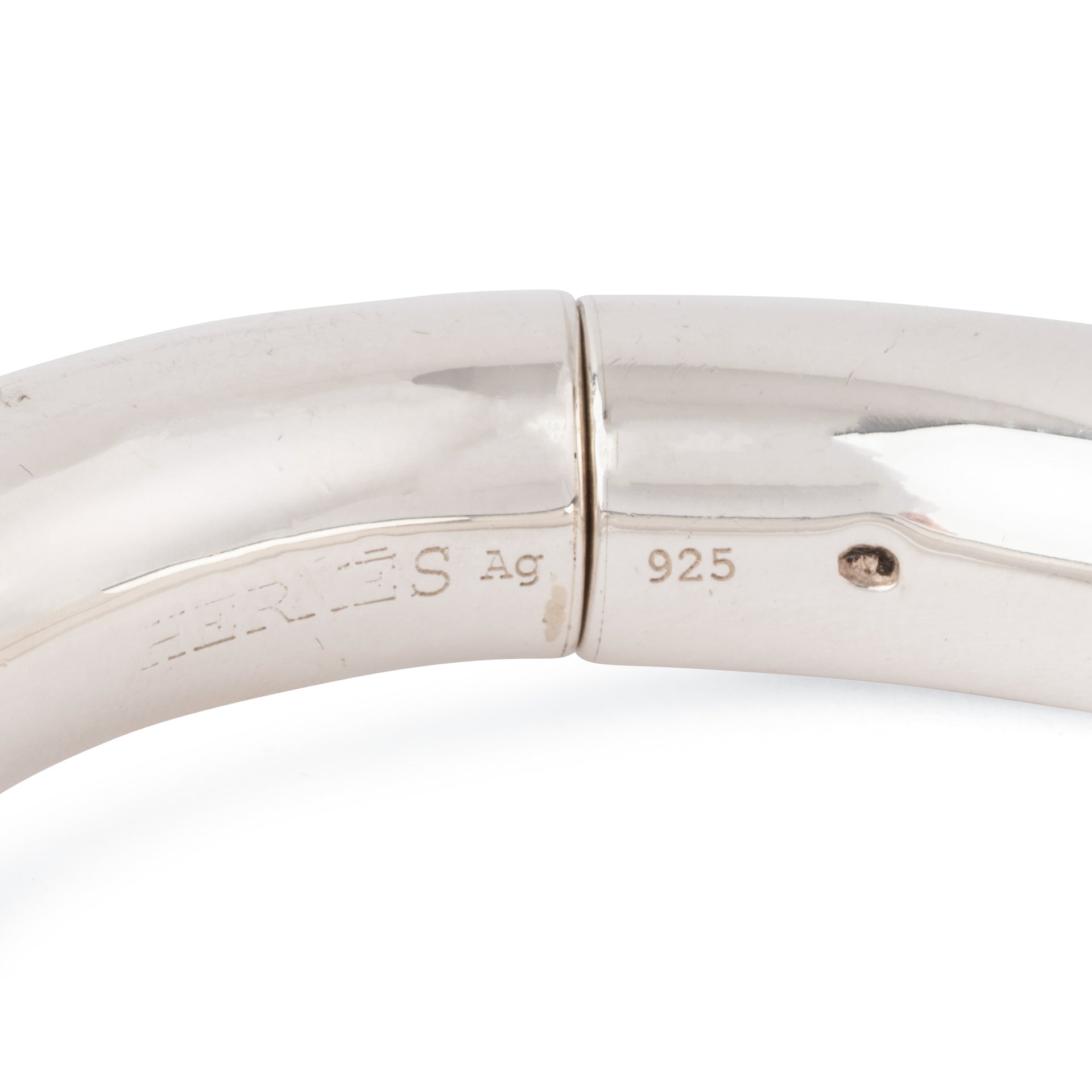 Bracelet jonc en argent de la maison Hermès,modèle Lima