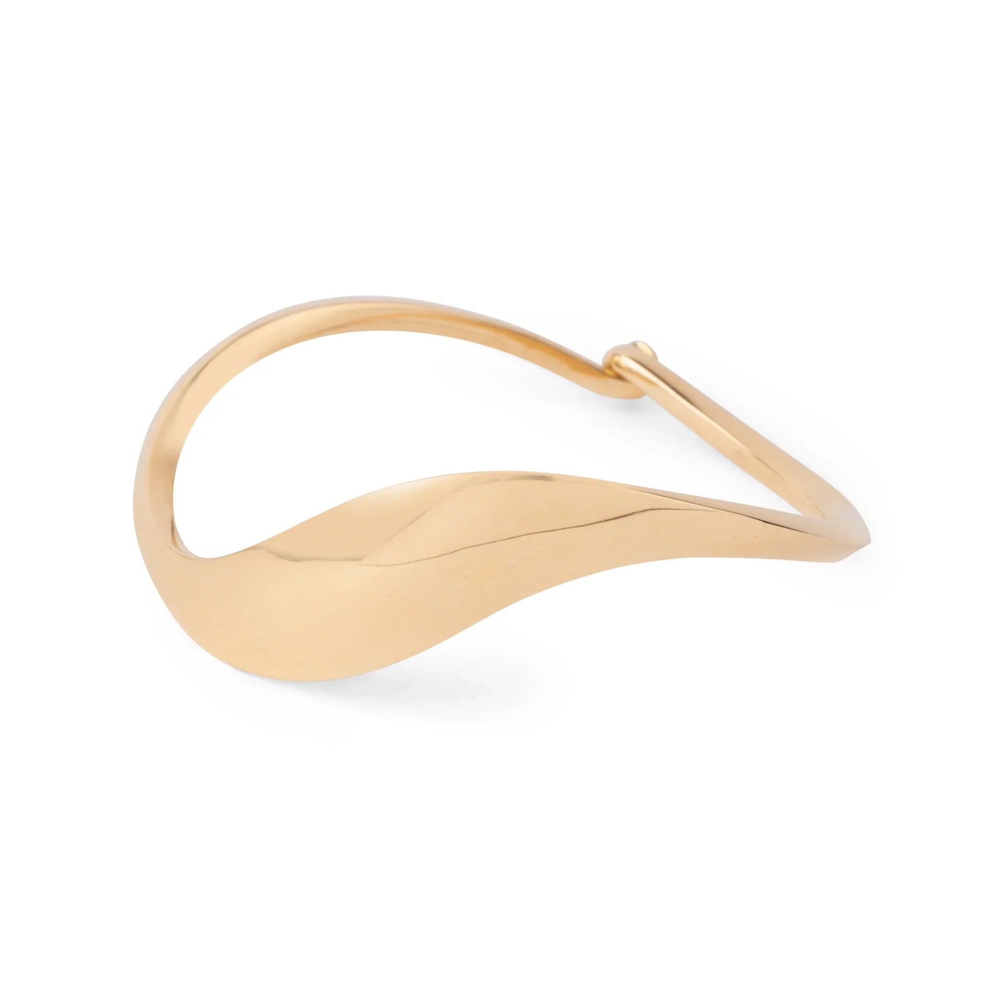 Bracelet jonc or jaune ondulé du Créateur Jacque Moniquet