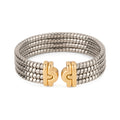 Bracelet de la Maison Bvlgari,collection Parentesi en acier et or jaune