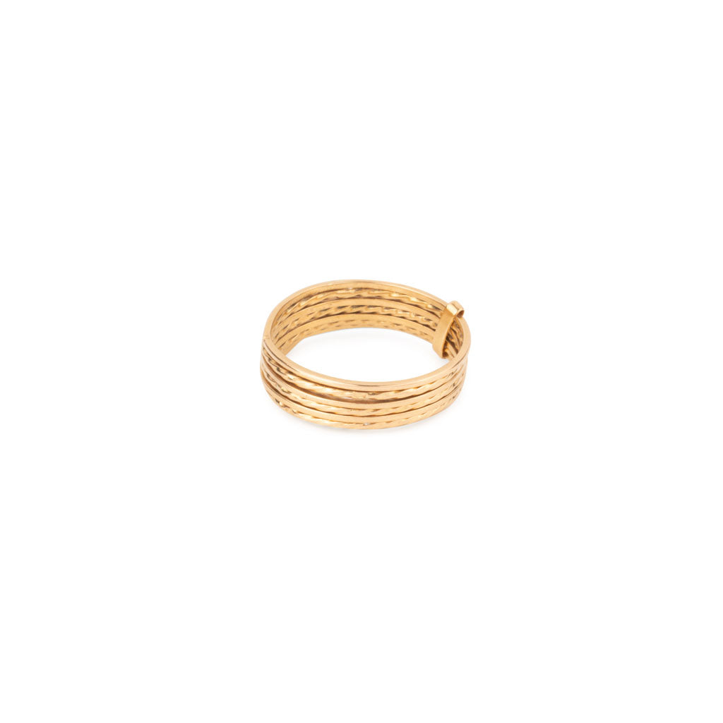 Bague semainier en or jaune