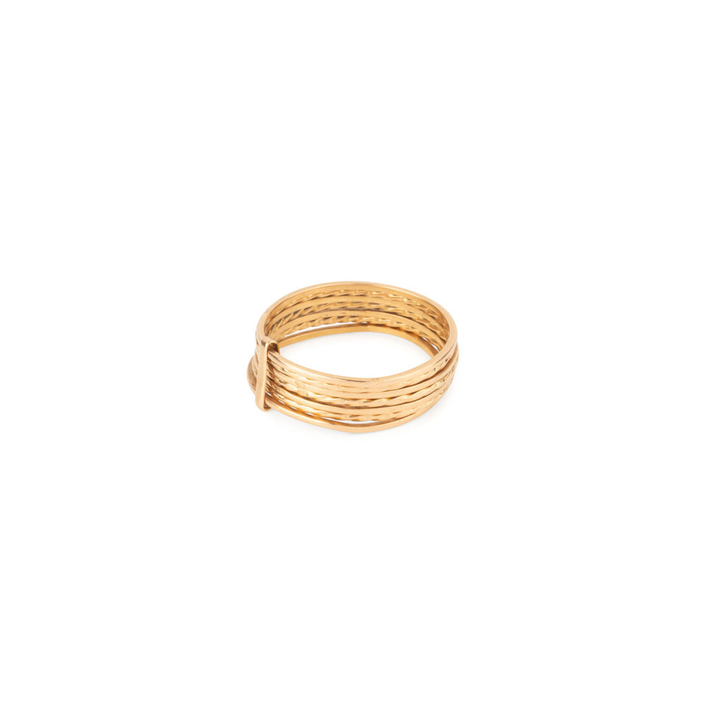 Bague semainier en or jaune