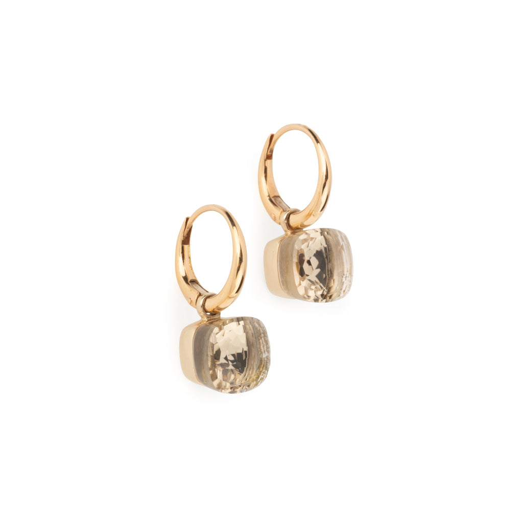 Boucles d'oreilles Pomellato Nudo en or rose et cristal de roche