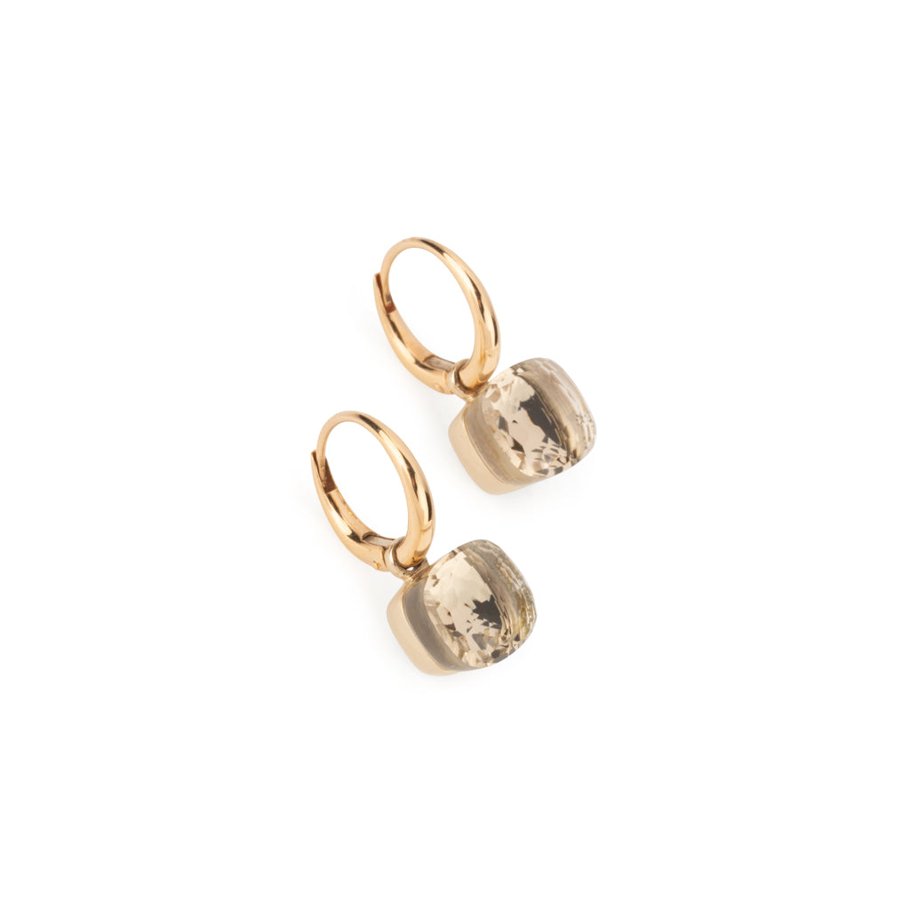Boucles d'oreilles Pomellato Nudo en or rose et cristal de roche