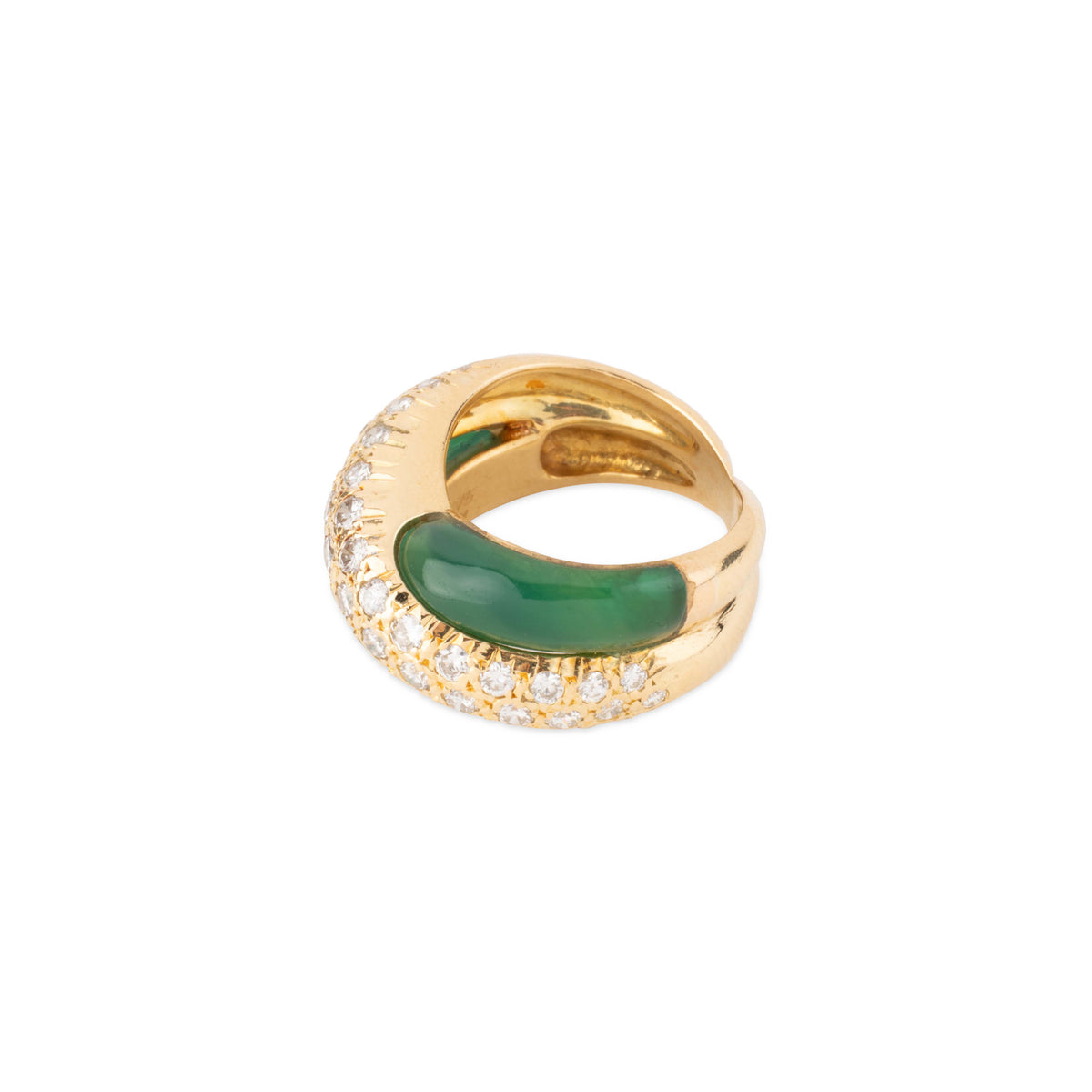 Bague Van Cleef & Arpels en diamants et chrysoprase