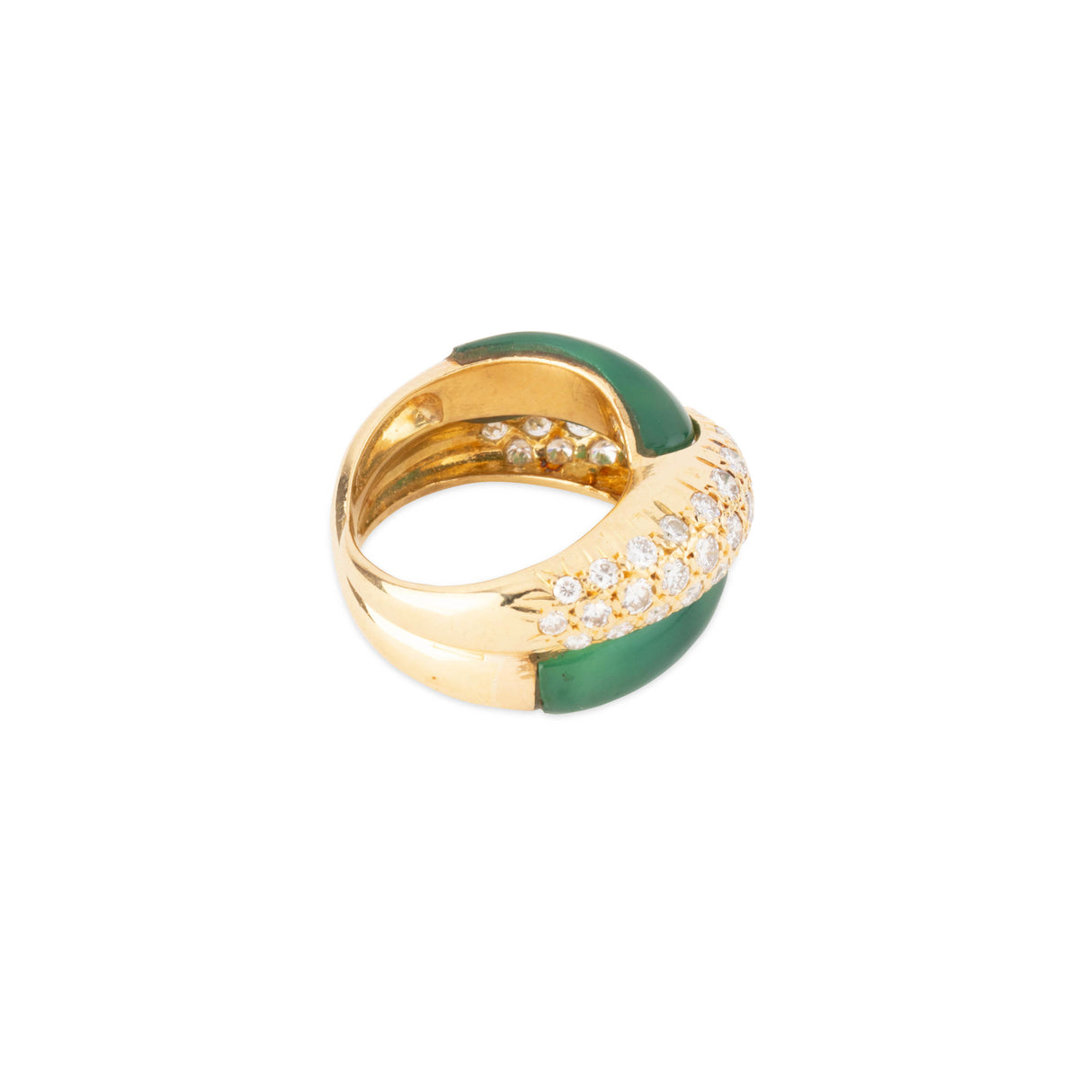 Bague Van Cleef & Arpels en diamants et chrysoprase