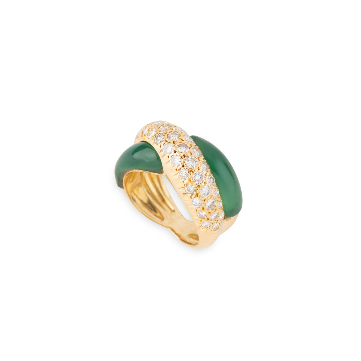 Bague Van Cleef & Arpels en diamants et chrysoprase