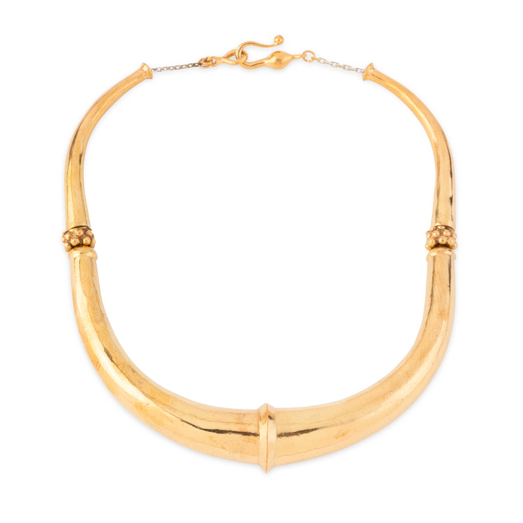 Collier torque en vermeil de l'artiste Goudji