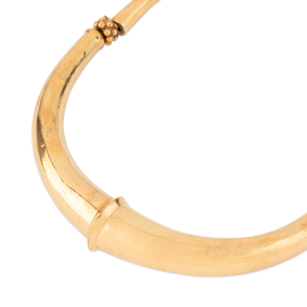 Collier torque en vermeil de l'artiste Goudji