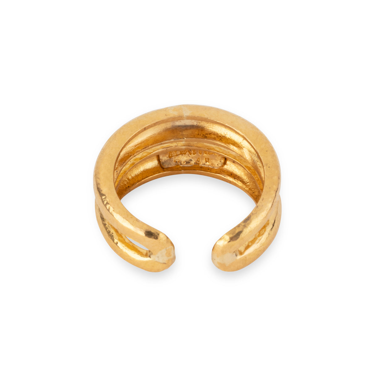 Bague en or martelé