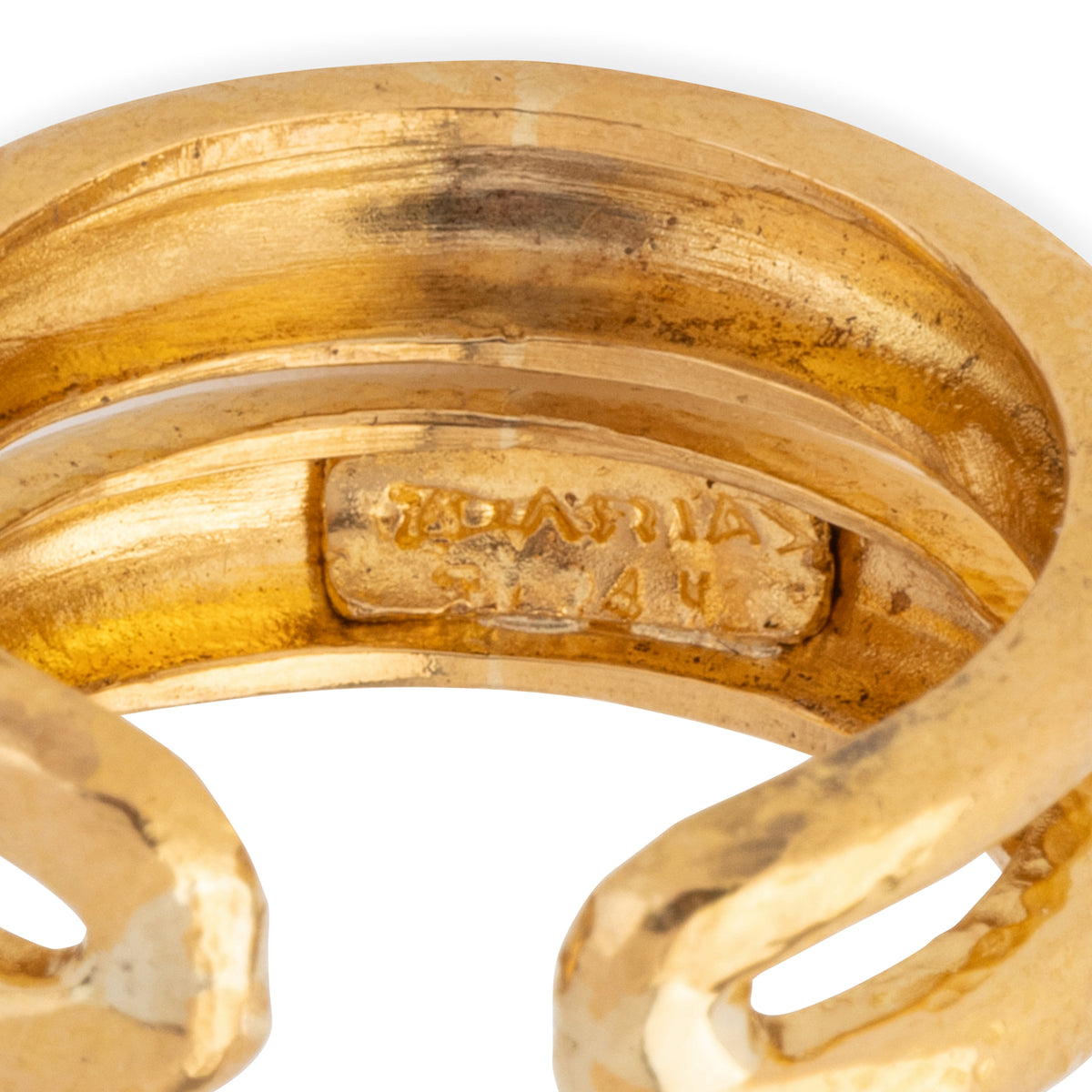 Bague en or martelé