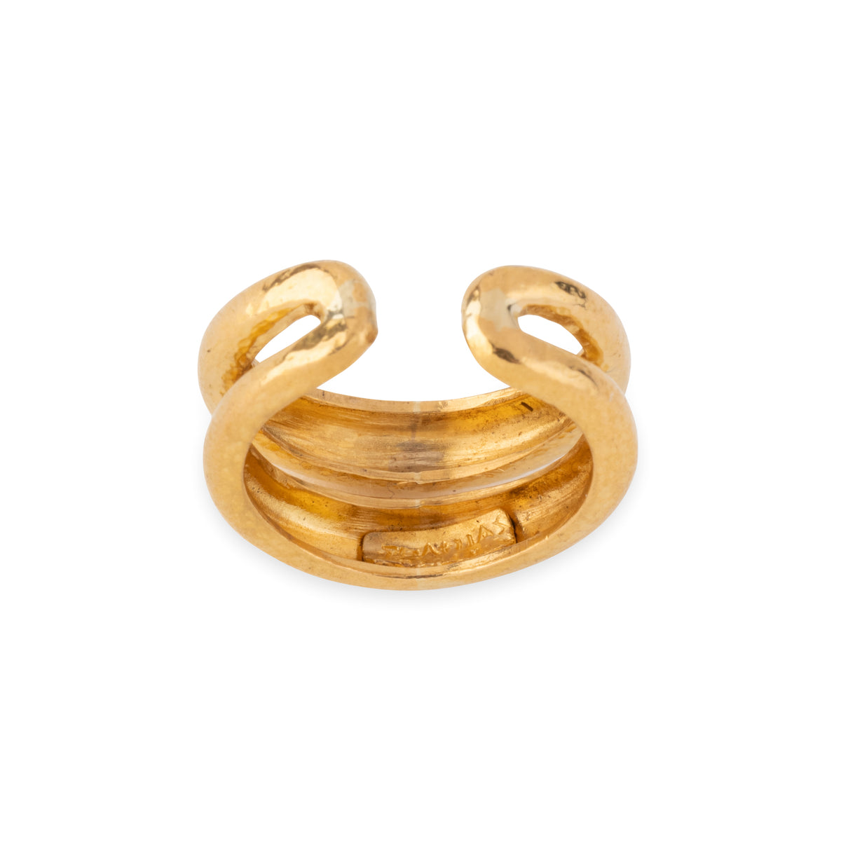 Bague en or martelé