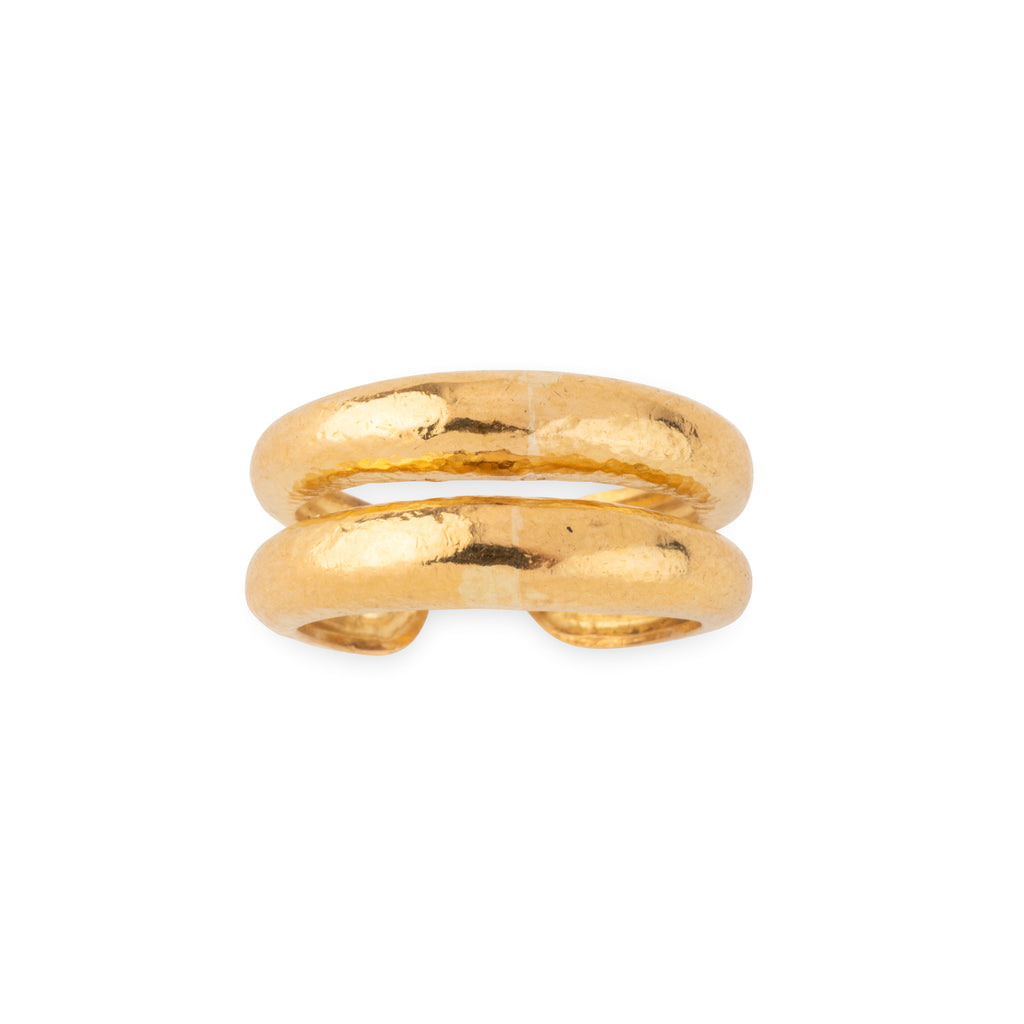 Bague en or martelé
