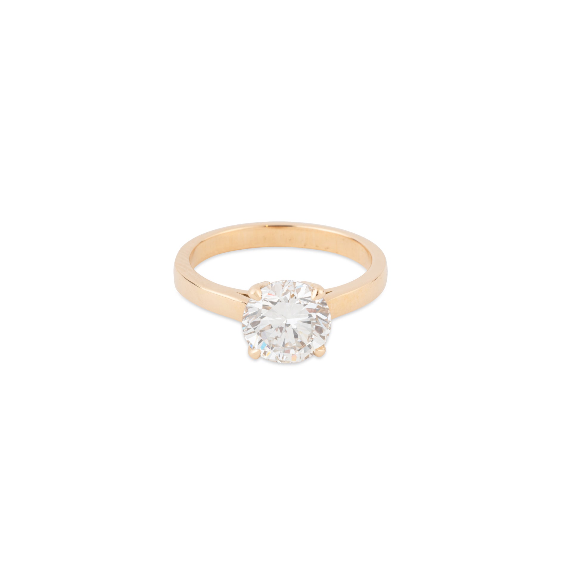Bague solitaire en or avec diamant