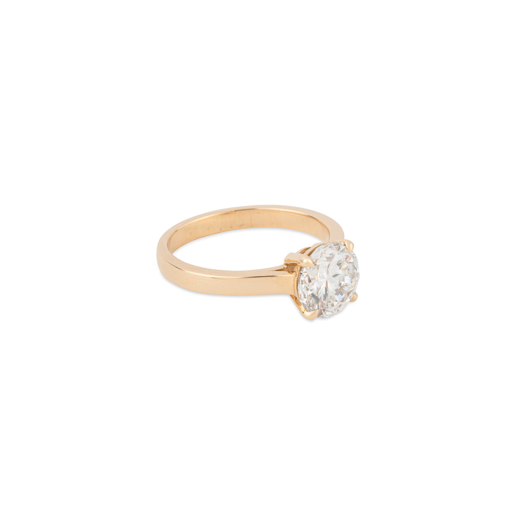 Bague solitaire en or avec diamant