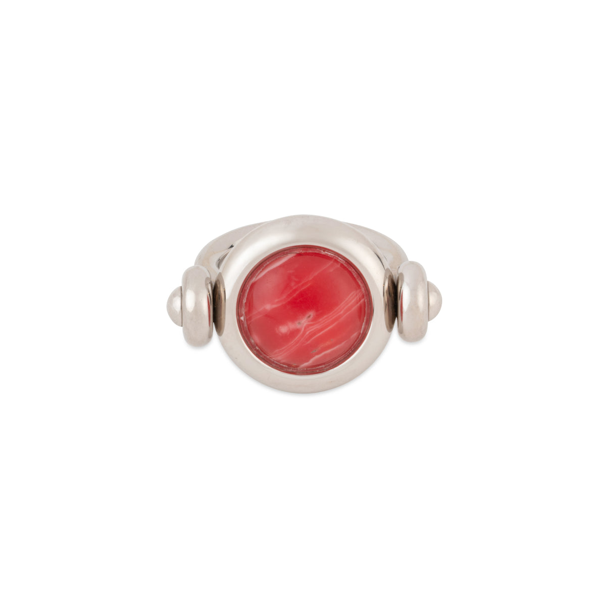 Hermès ring adorned with pink marble