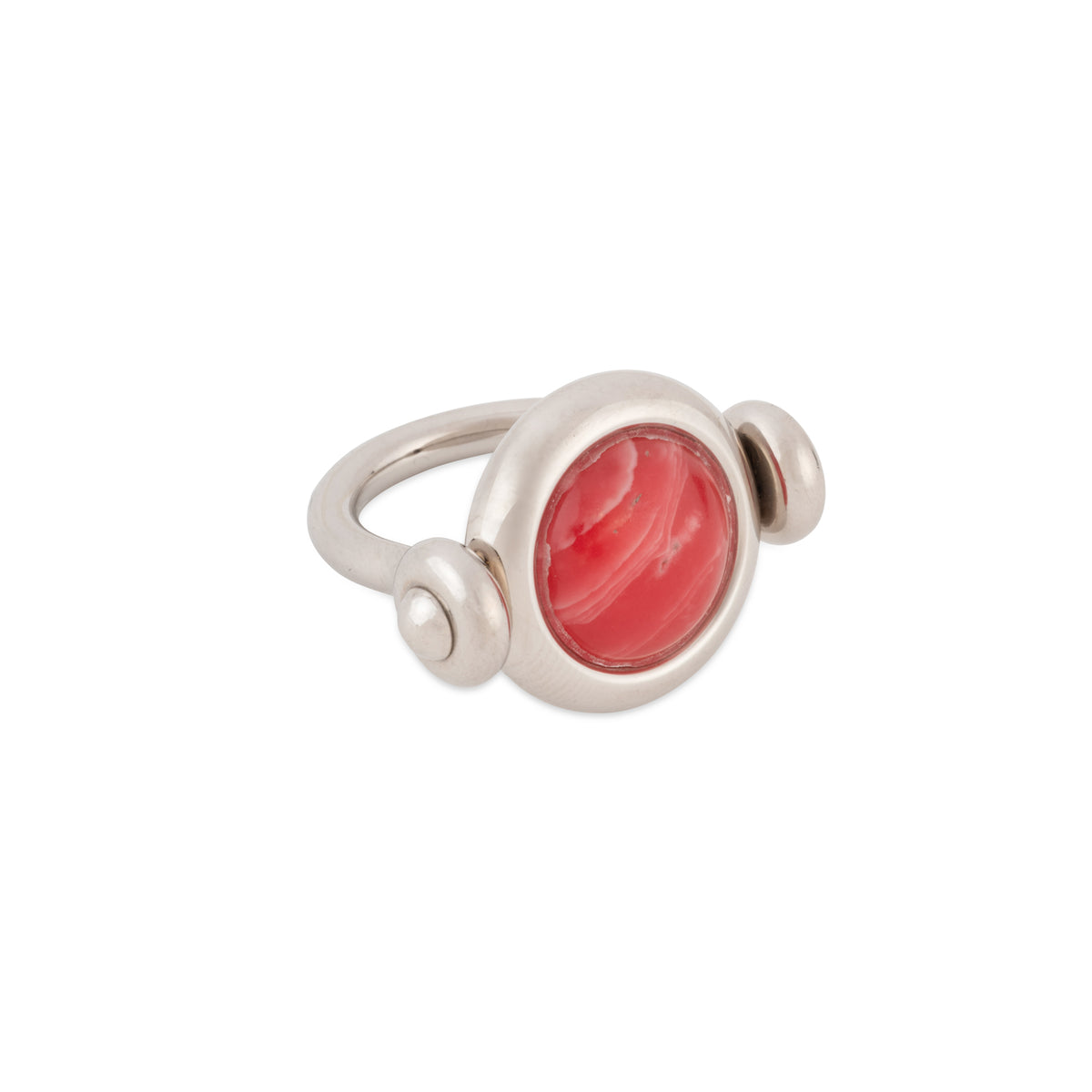 Hermès ring adorned with pink marble