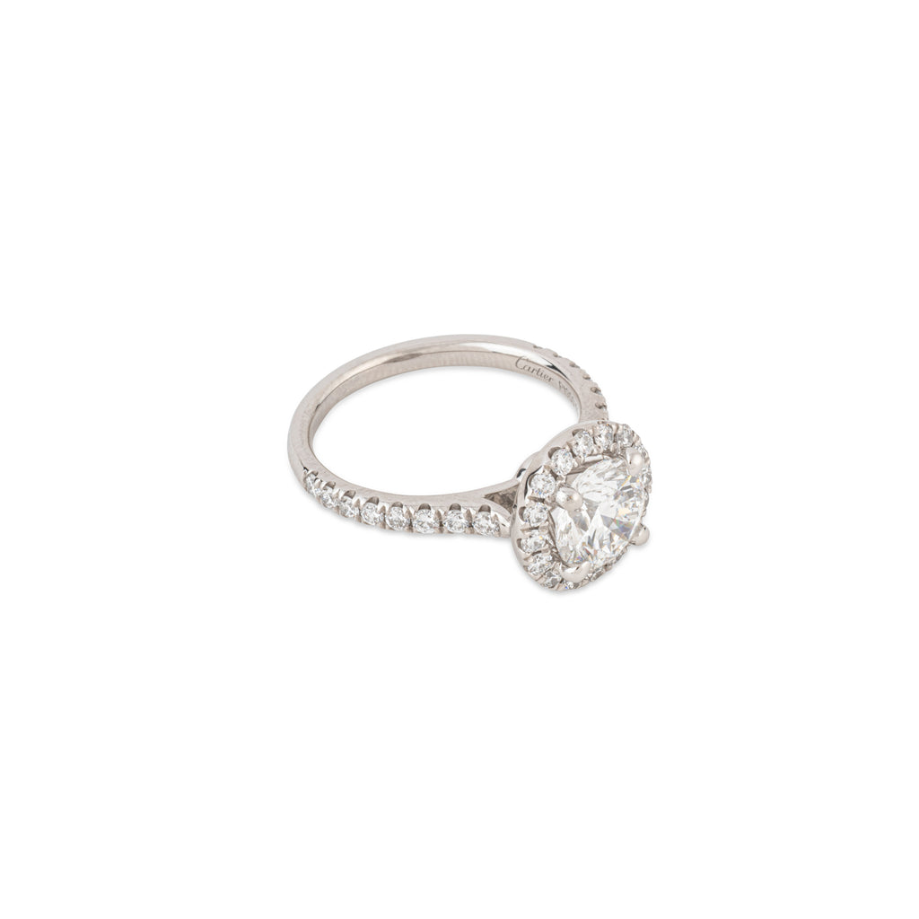 Bague solitaire "Destinée" de la maison Cartier en platine