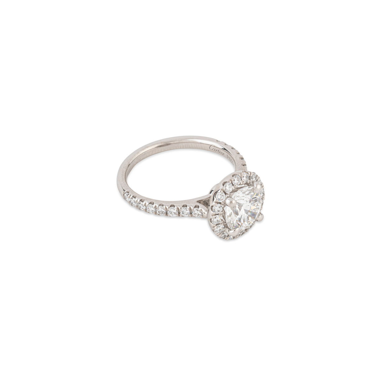 Bague solitaire "Destinée" de la maison Cartier en platine