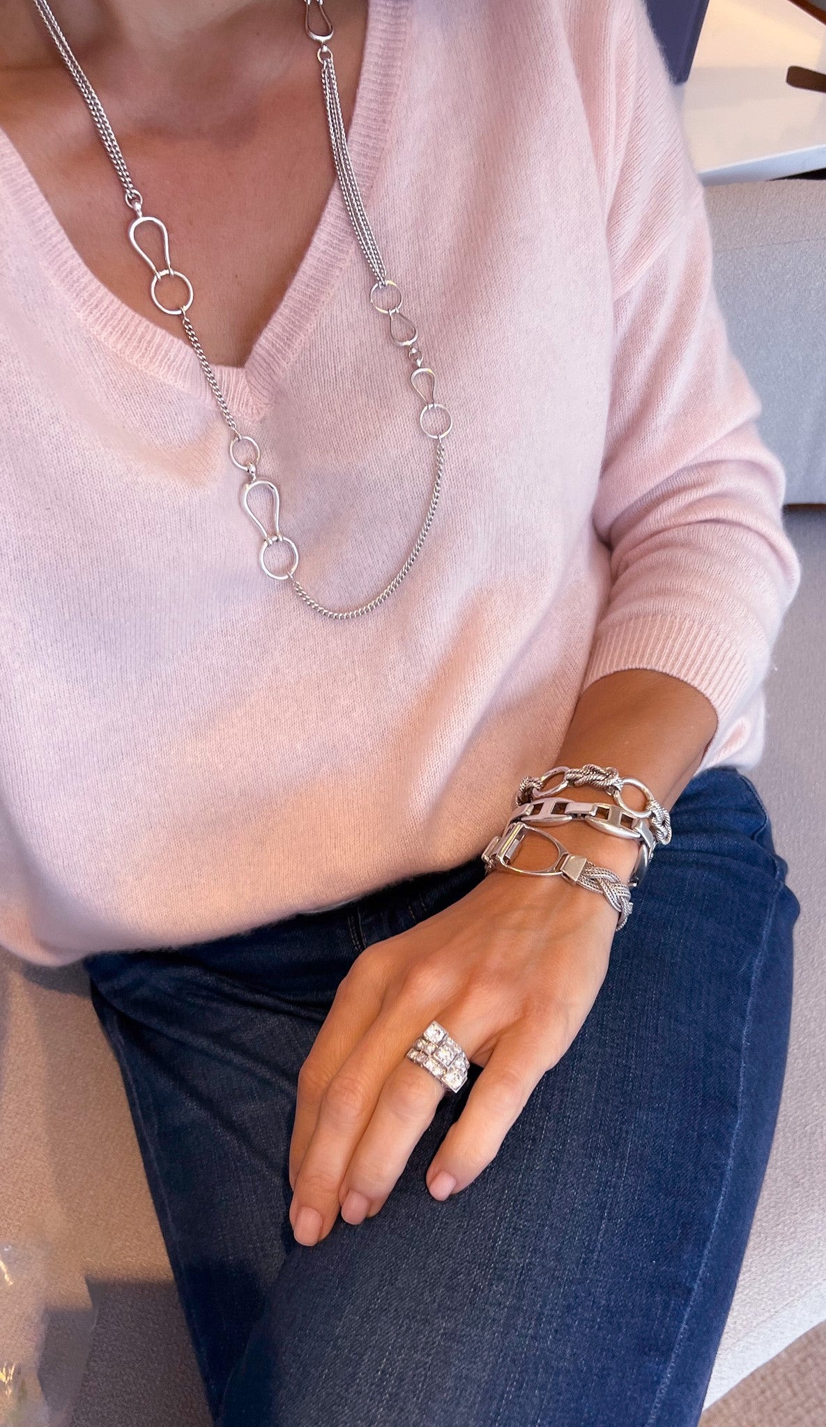 Bracelet Hermès modèle Etrier en argent