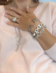 Bracelet Hermès modèle Etrier en argent