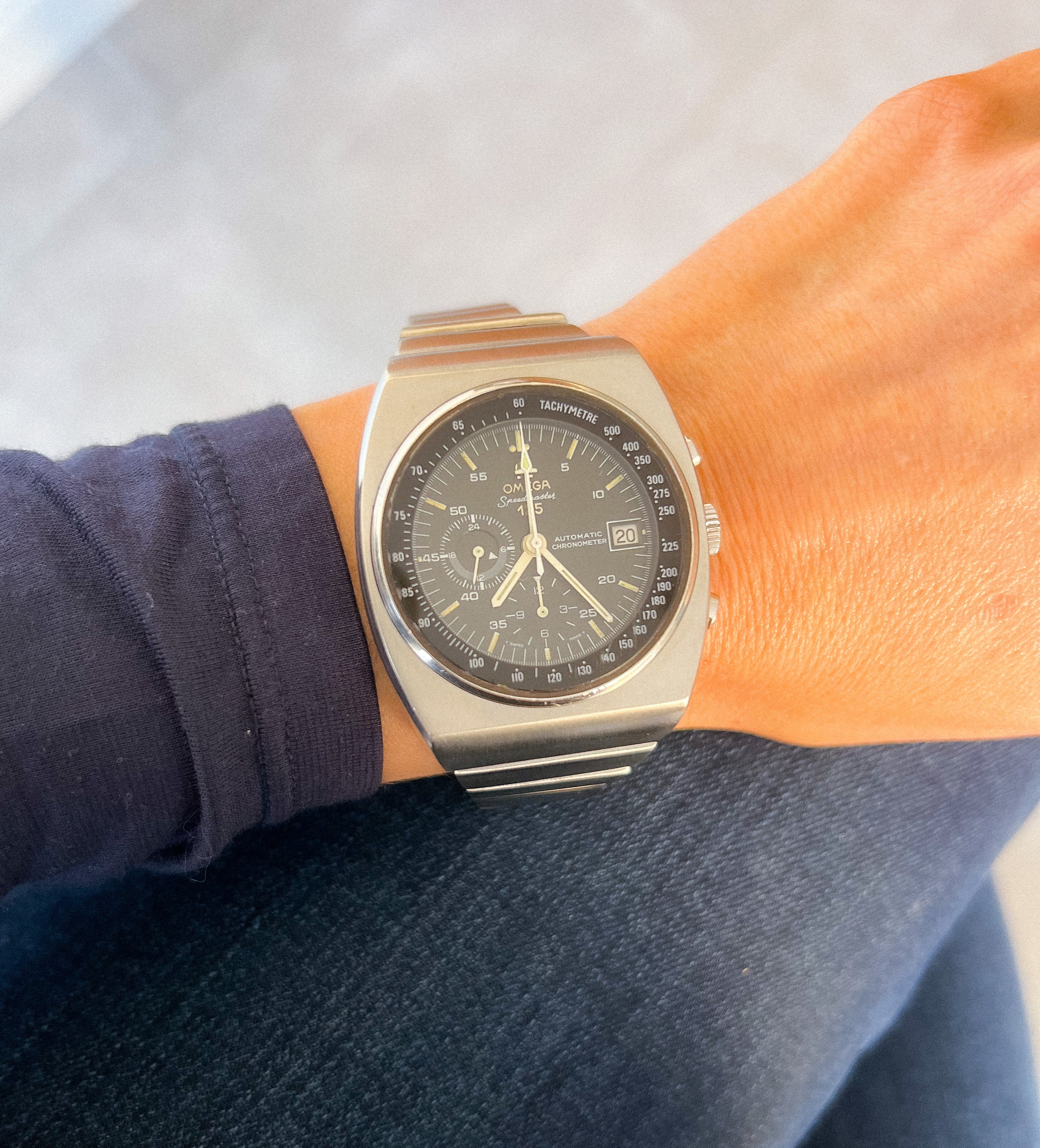 Omega steel watch 125
