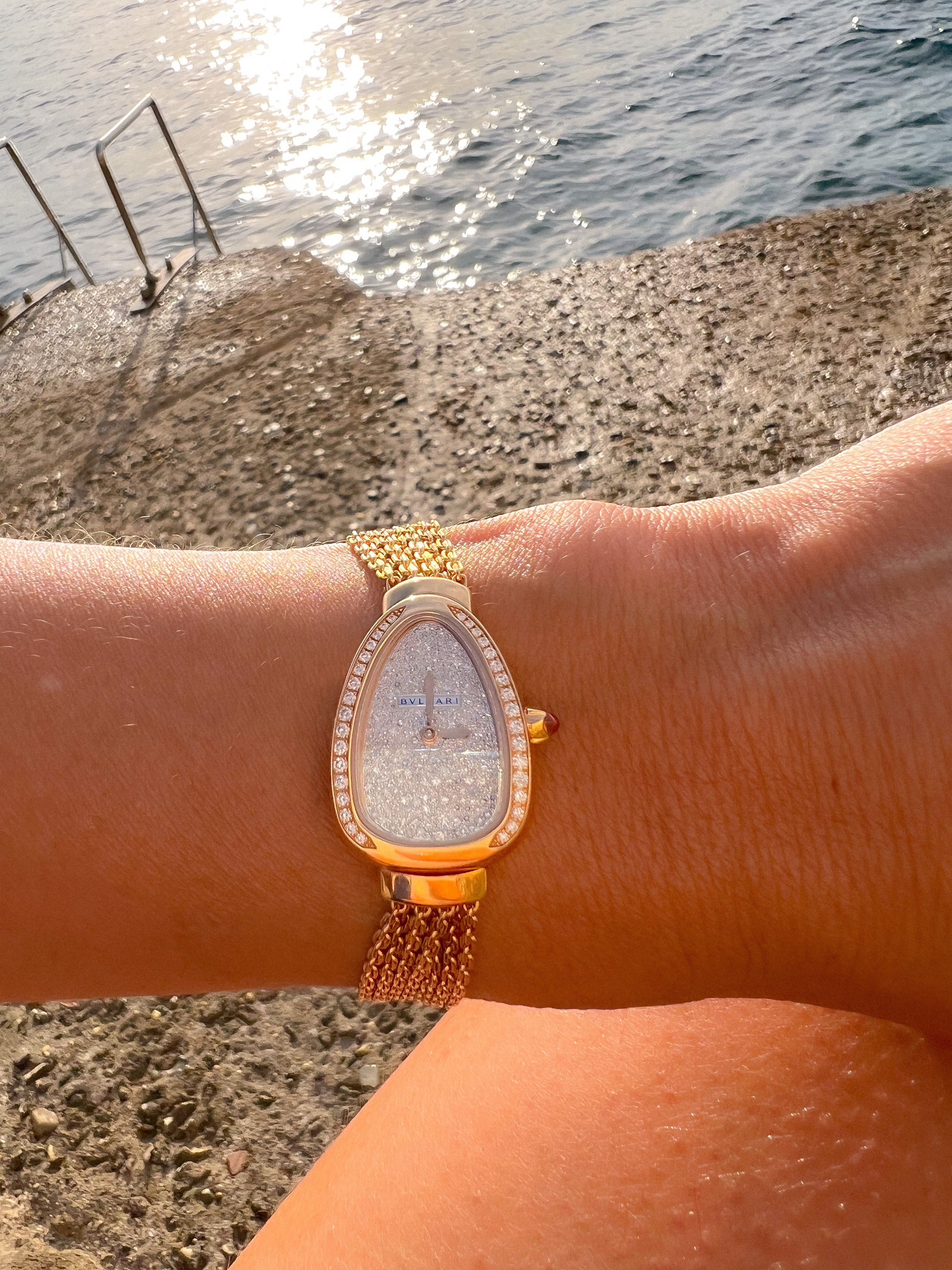 Bvlgari Serpenti collection rose gold watch