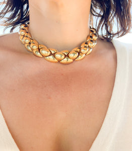 Collier or jaune maillon
