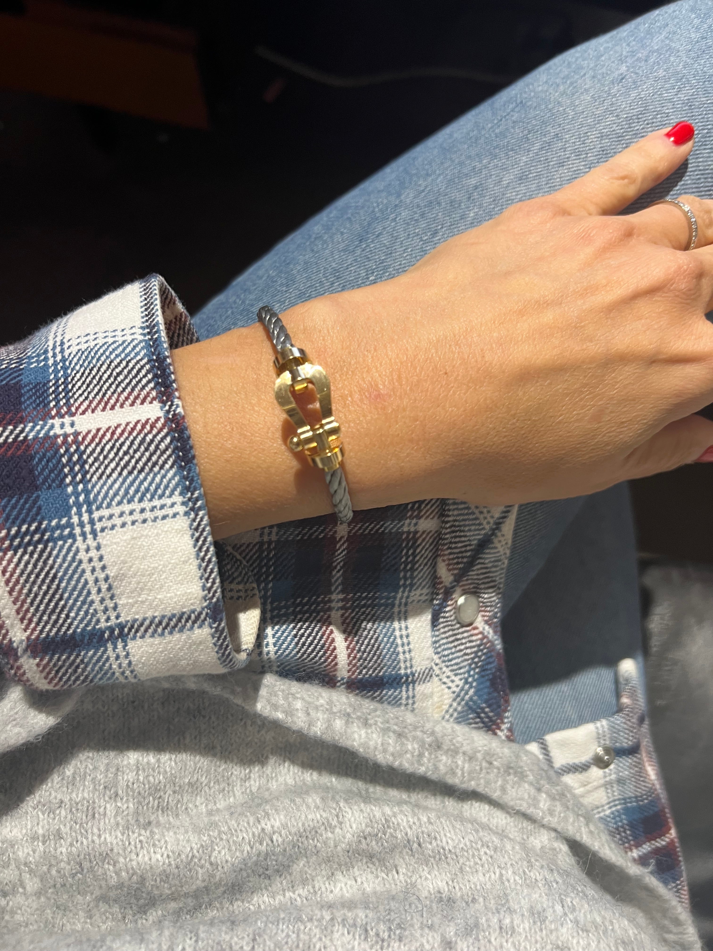 Fred Force 10 bracelet in gold and steel