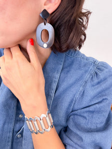 Bracelet en argent de la maison hermès modèle Ondine