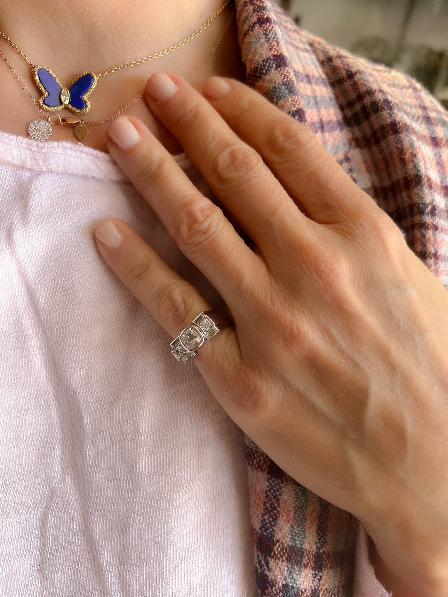 Art Deco platinum and diamond ring