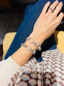 Bracelet en argent de la maison Hermès modèle Audierne