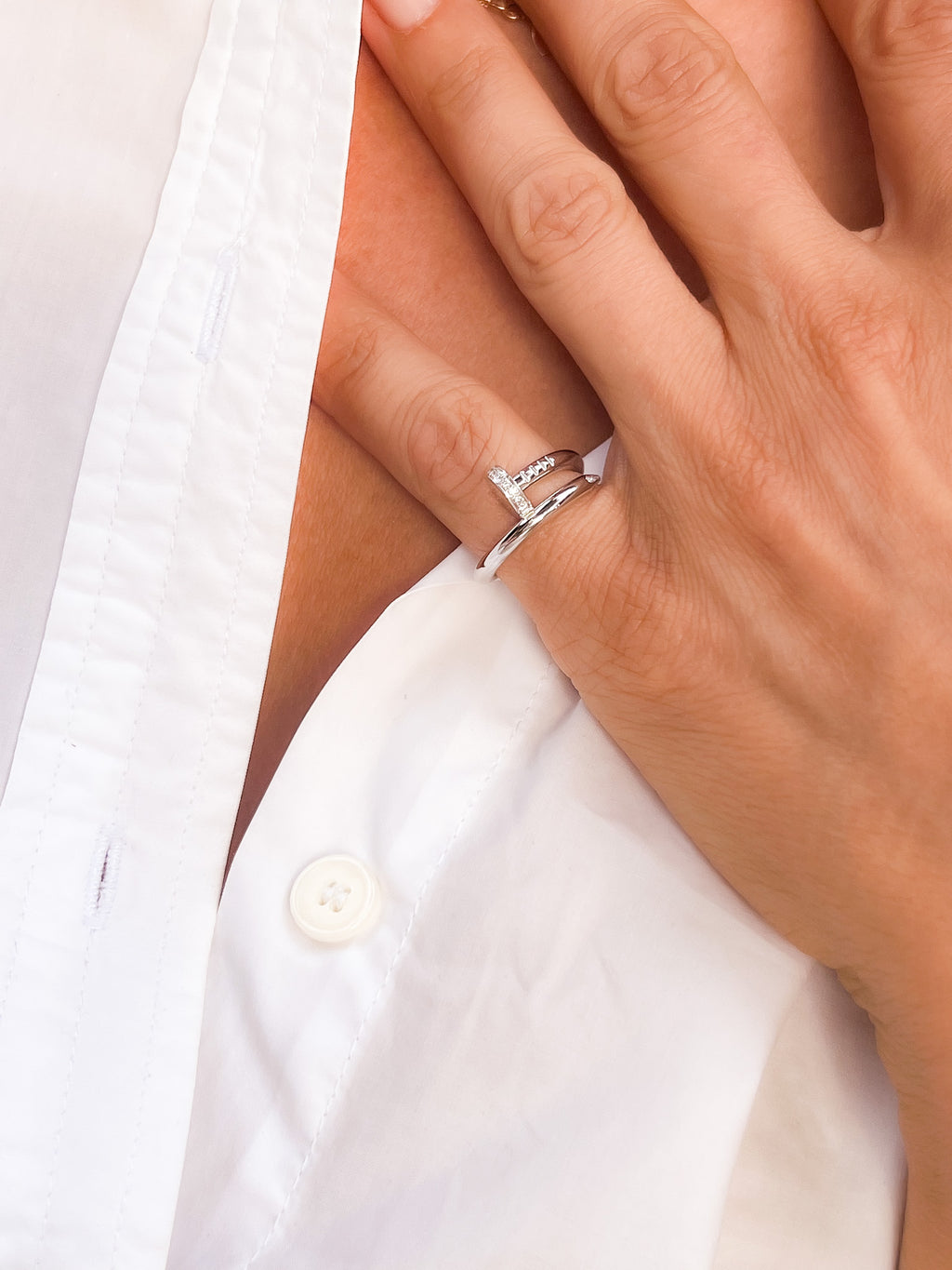 Cartier white gold ring, Juste un clou model