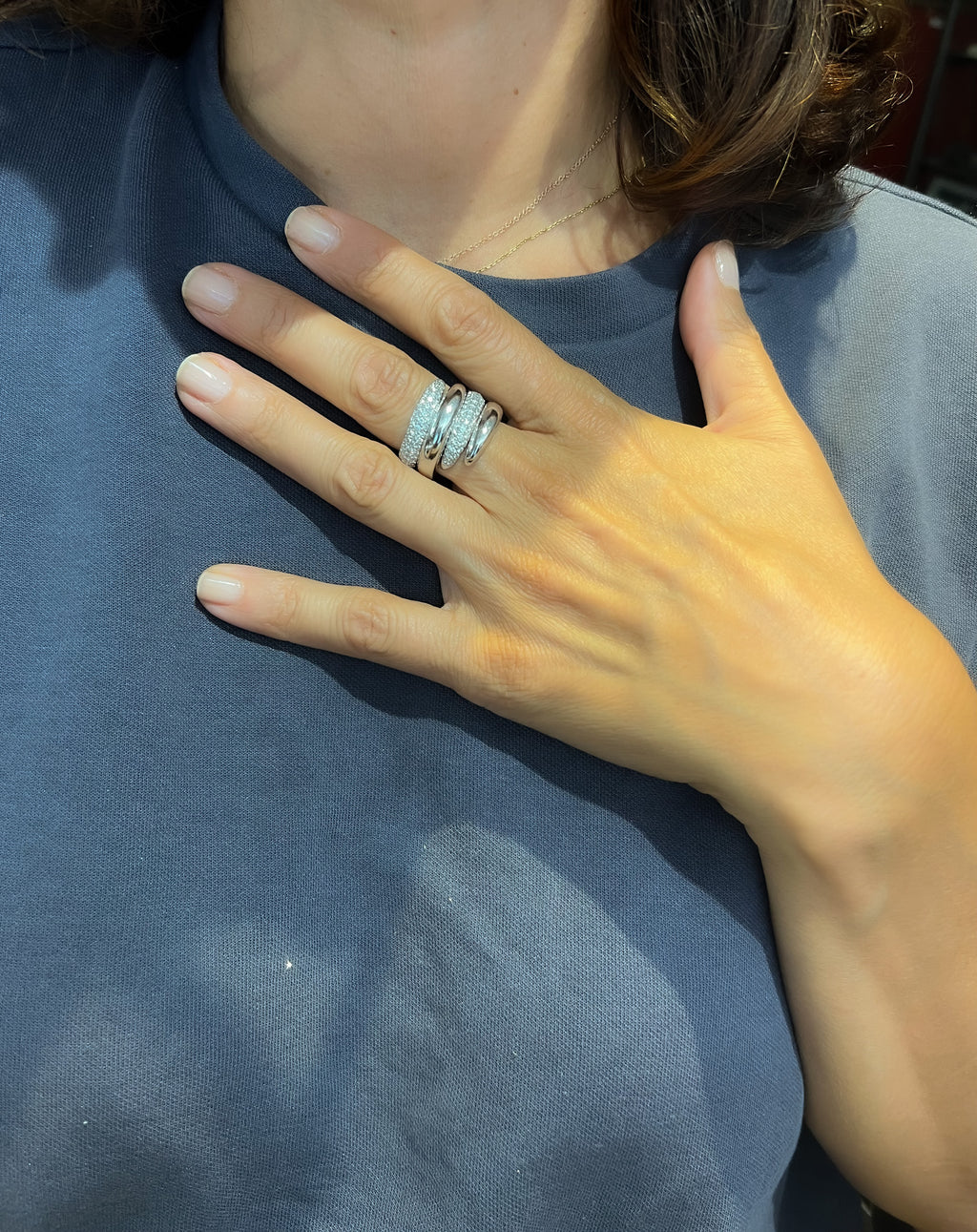 Bague de la maison Chaumet, collection Tango en diamant