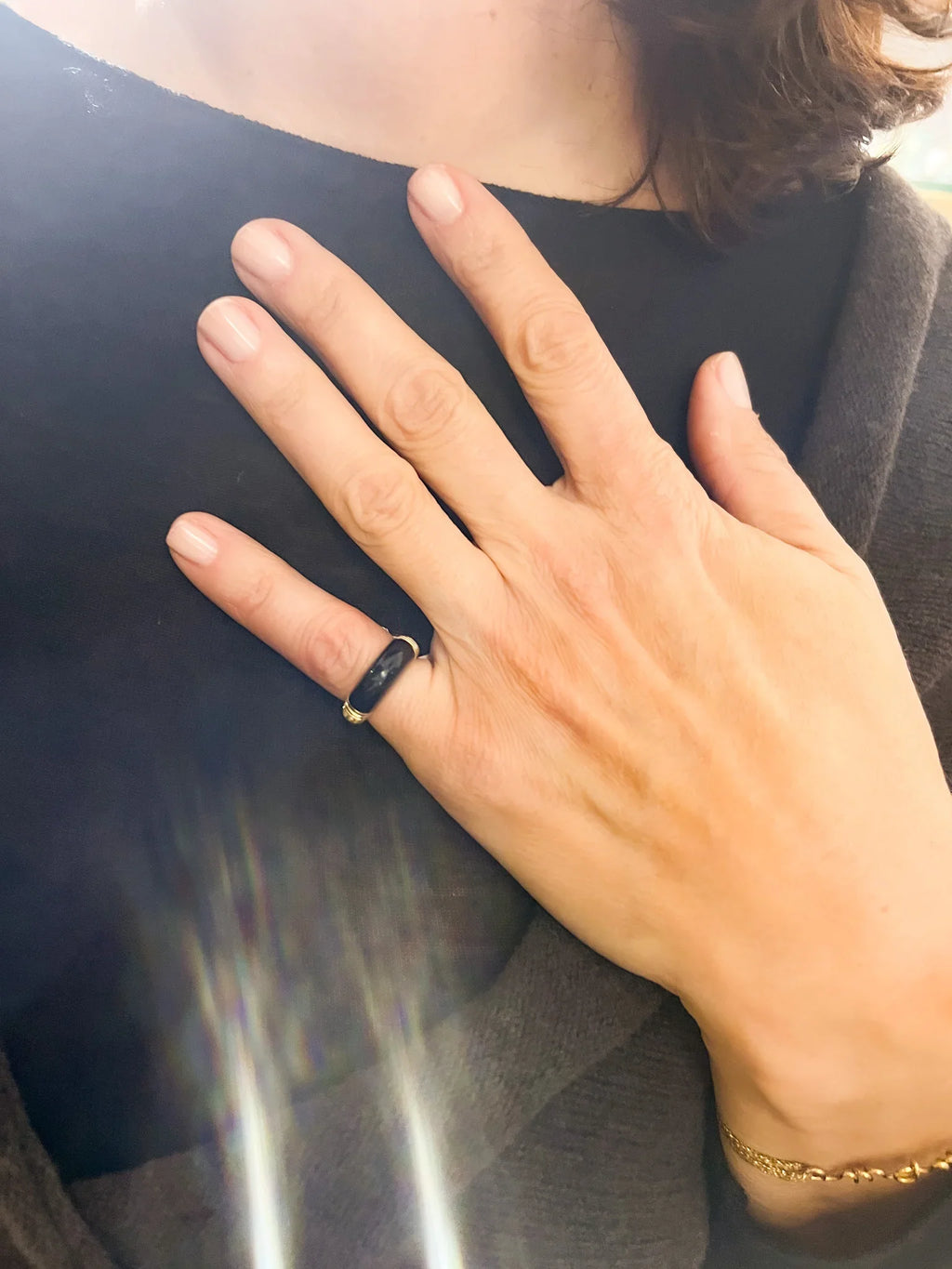 Cartier yellow gold and onyx ring