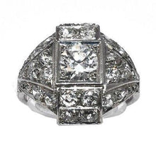 Charger l&#39;image dans la galerie, Bague des années 30 Art déco en platine - adalgyseboutique
