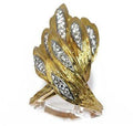 Bague forme feuille années 1970 - adalgyseboutique