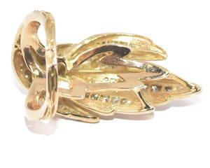 Bague forme feuille années 1970 - adalgyseboutique
