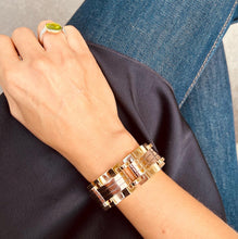 Charger l&#39;image dans la galerie, Bracelet tank or jaune et rose
